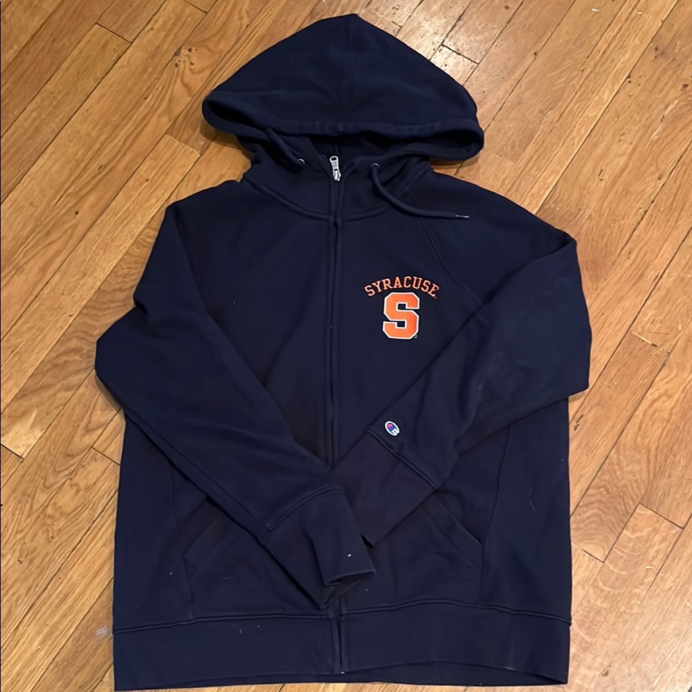 Champion Navy Syracuse Zip-Up Hoodie
